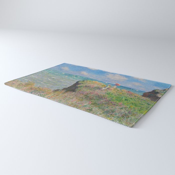 Claude Monet " Cliff Walk at Pourville" Rug Gallery Image 3