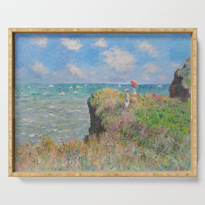 Claude Monet " Cliff Walk at Pourville" Serving Tray Gallery Image 1