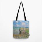 Claude Monet " Cliff Walk at Pourville" Tote Bag Gallery Image 2