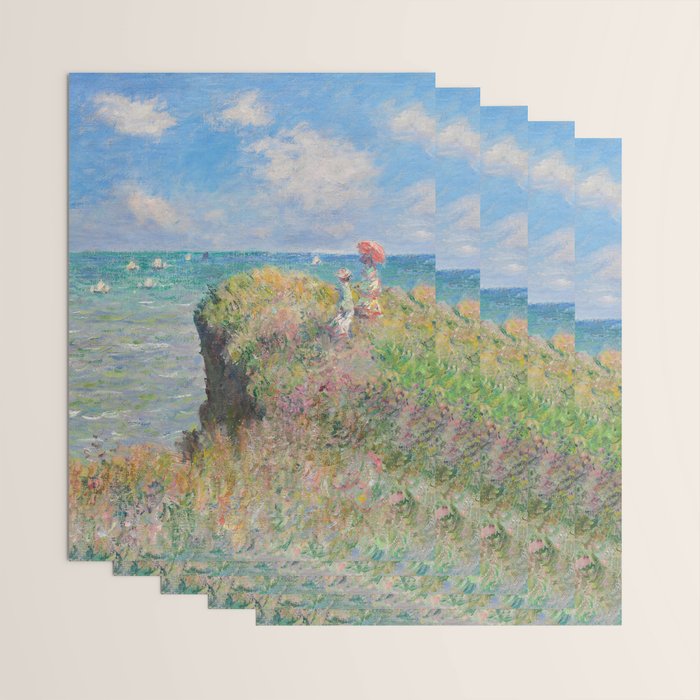 Claude Monet " Cliff Walk at Pourville" Wrapping Paper Gallery Image 3