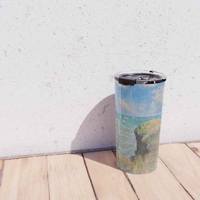 Claude Monet " Cliff Walk at Pourville" Travel Mug Gallery Image 4