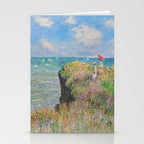 Claude Monet " Cliff Walk at Pourville" Stationery Card Gallery Image 2