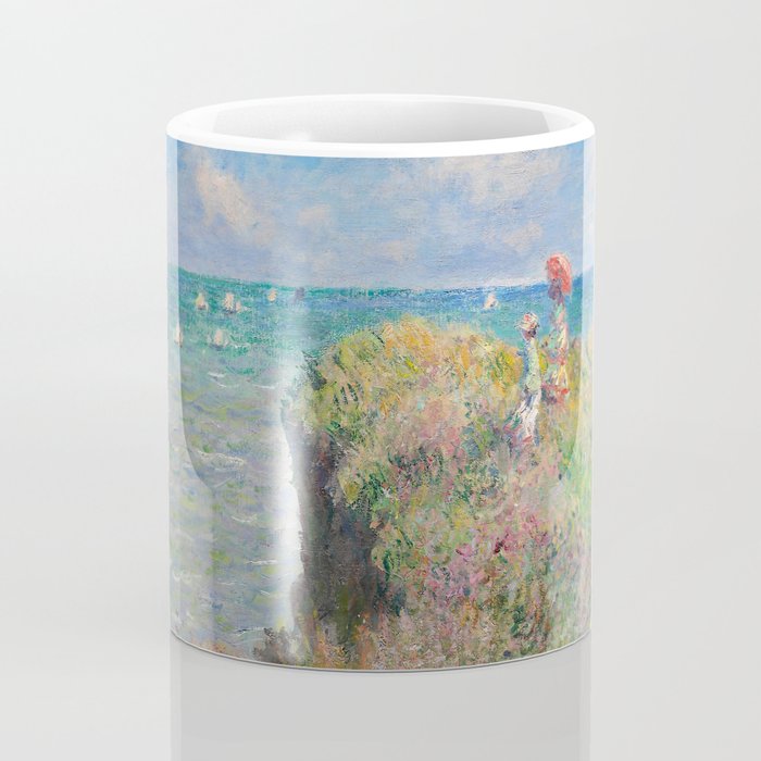 Claude Monet " Cliff Walk at Pourville" Coffee Mug Gallery Image 4
