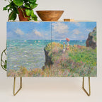 Claude Monet " Cliff Walk at Pourville" Credenza Gallery Image 1