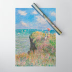 Claude Monet " Cliff Walk at Pourville" Wrapping Paper Gallery Image 1