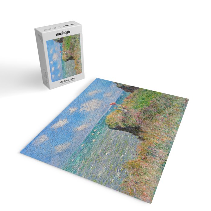 Claude Monet " Cliff Walk at Pourville" Jigsaw Puzzle Gallery Image 2