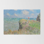 Claude Monet " Cliff Walk at Pourville" Rug Gallery Image 2