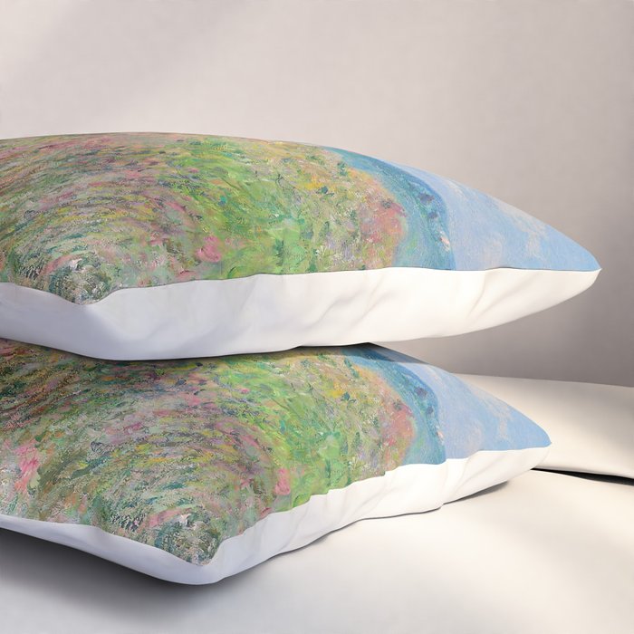 Claude Monet " Cliff Walk at Pourville" Pillow Sham Gallery Image 3