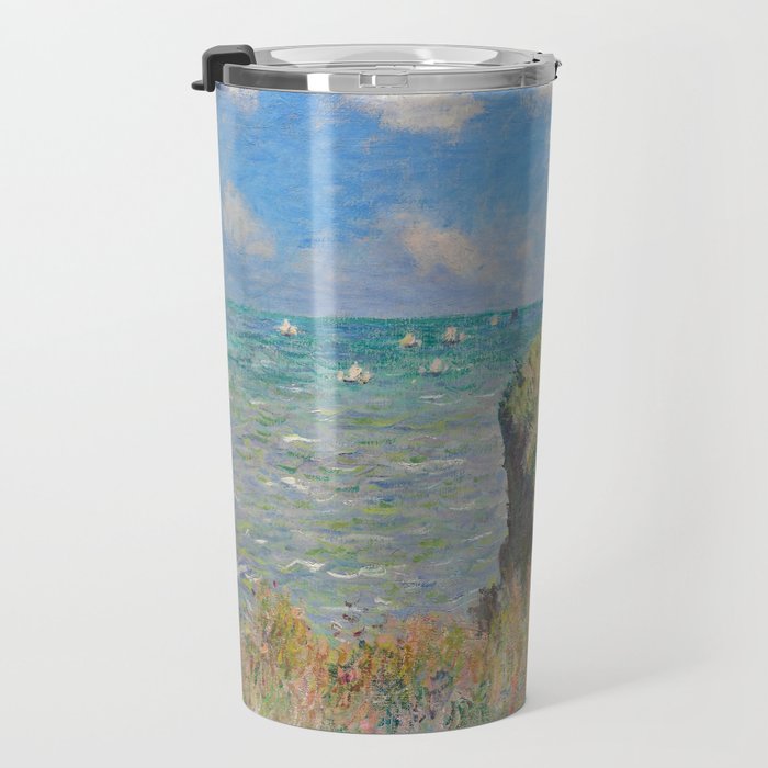 Claude Monet " Cliff Walk at Pourville" Travel Mug Gallery Image 3