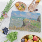 Claude Monet " Cliff Walk at Pourville" Cutting Board Gallery Image 2