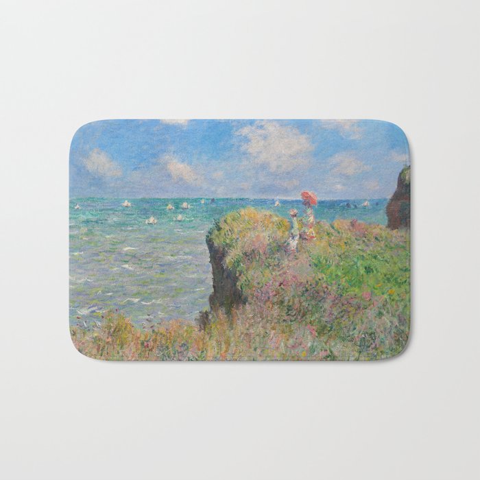 Claude Monet " Cliff Walk at Pourville" Bath Mat Gallery Image 1