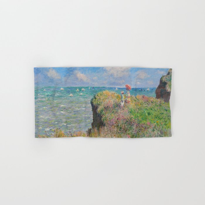 Claude Monet " Cliff Walk at Pourville" Towels Gallery Image 1