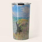 Claude Monet " Cliff Walk at Pourville" Travel Mug Gallery Image 1
