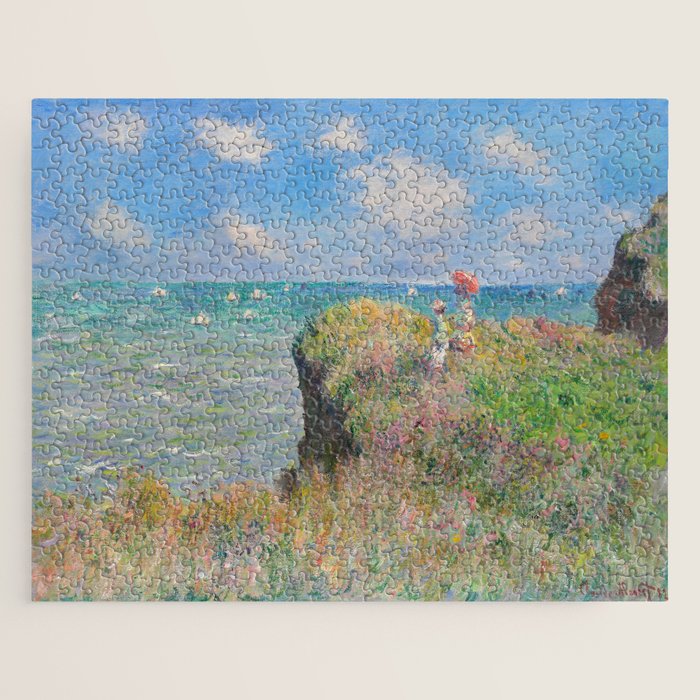 Claude Monet " Cliff Walk at Pourville" Jigsaw Puzzle Gallery Image 1