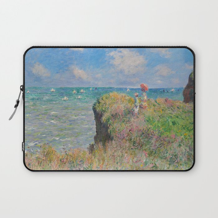 Claude Monet " Cliff Walk at Pourville" Laptop Sleeve Gallery Image 1