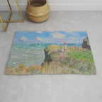 Claude Monet " Cliff Walk at Pourville" Rug Gallery Image 1
