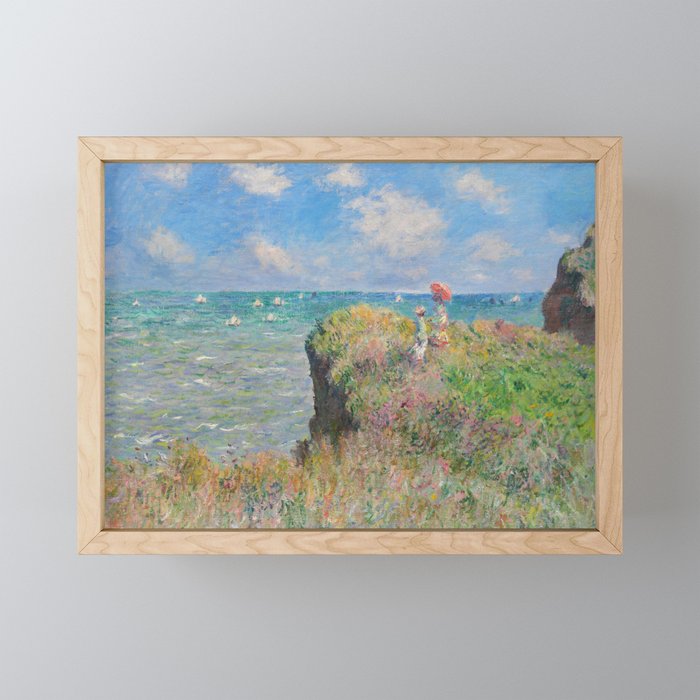 Claude Monet " Cliff Walk at Pourville" Mini Art Print Gallery Image 1