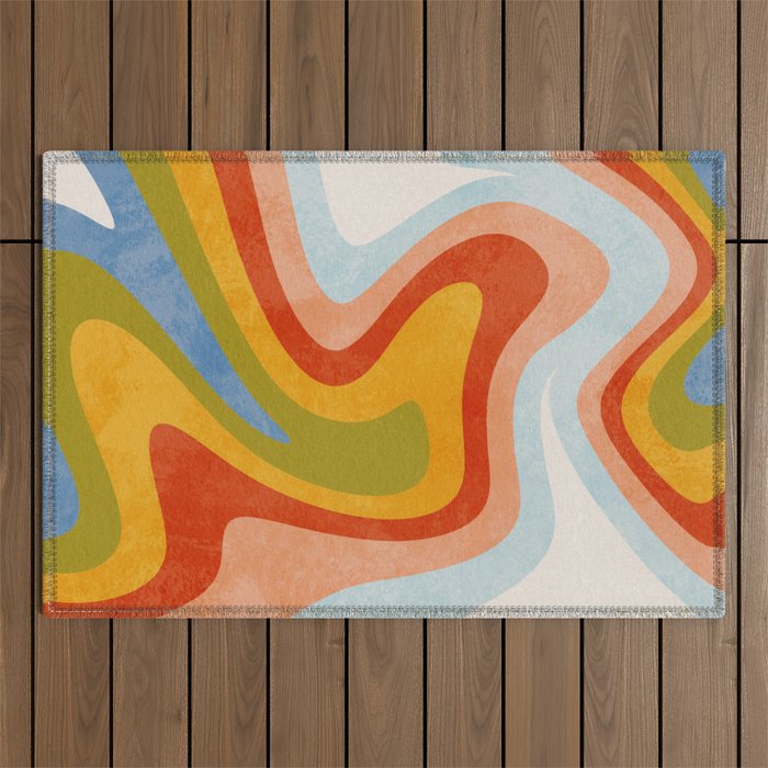 swirly arc 2 Outdoor Rug Gallery Image 1