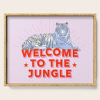 welcome to the jungle - retro tiger Serving Tray Gallery Image 1