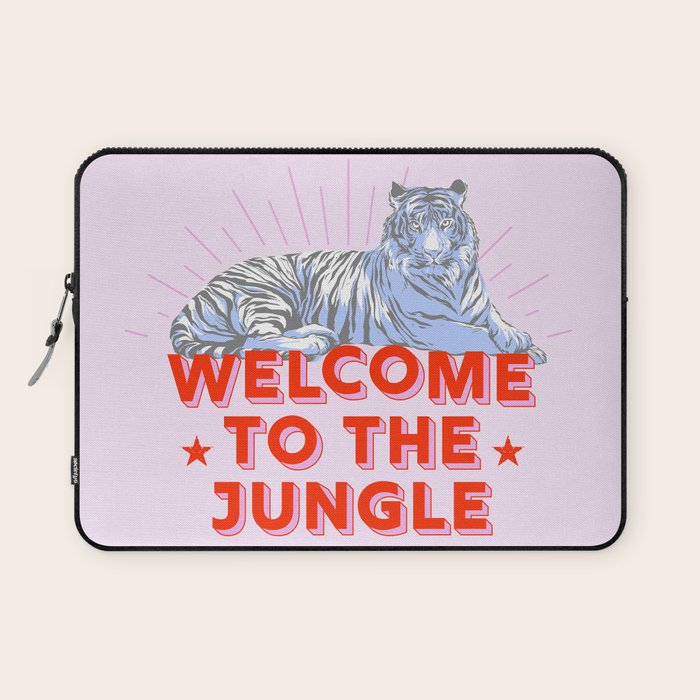 welcome to the jungle - retro tiger Laptop Sleeve Gallery Image 1