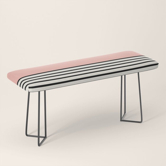 Sunrise Sunset II - Pink Black Bench Gallery Image 1