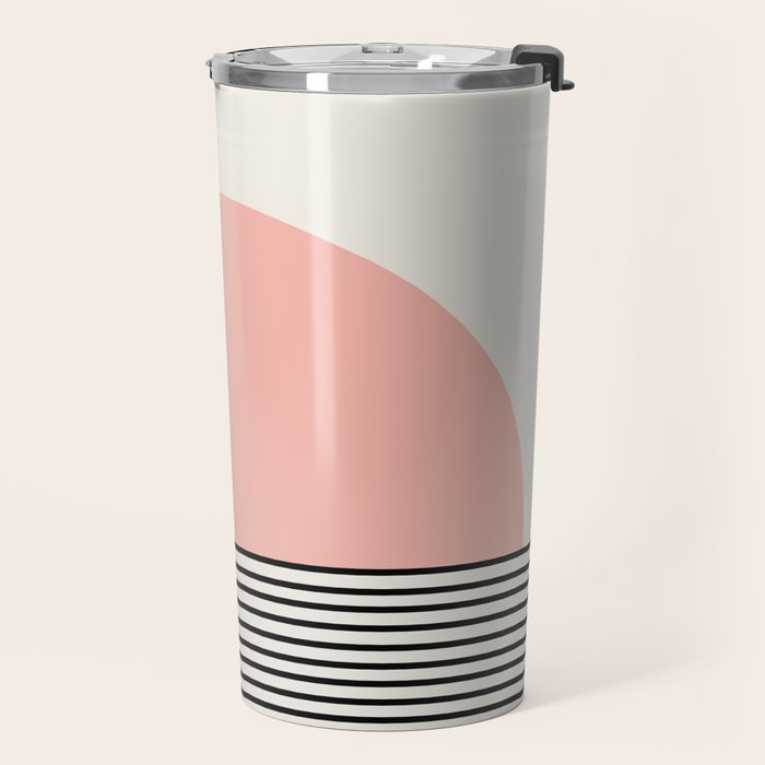 Sunrise Sunset II - Pink Black Travel Mug Gallery Image 2