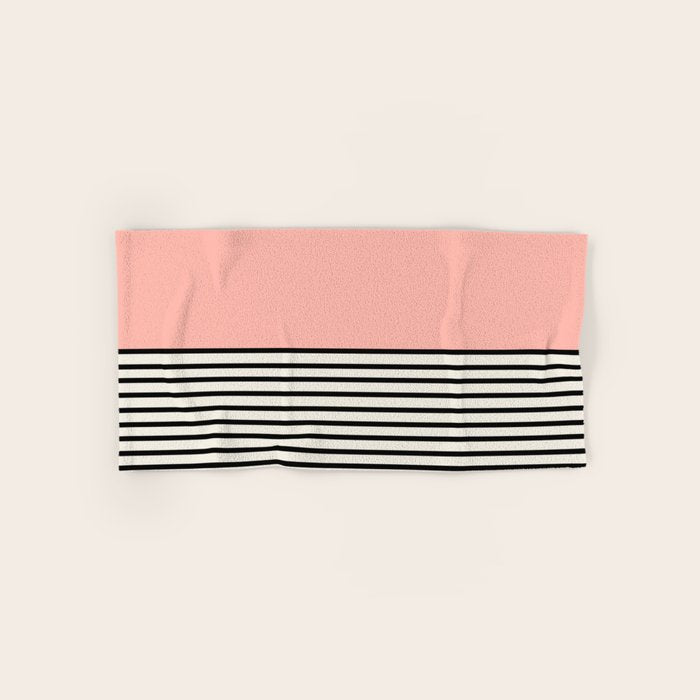 Sunrise Sunset II - Pink Black Towels Gallery Image 1