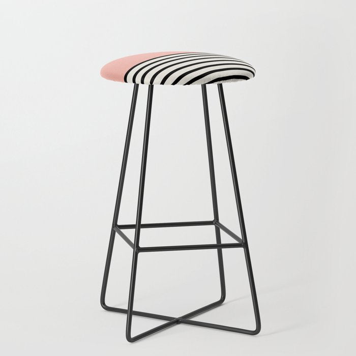 Sunrise Sunset II - Pink Black Stool Gallery Image 1