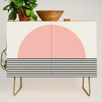 Sunrise Sunset II - Pink Black Credenza Gallery Image 1