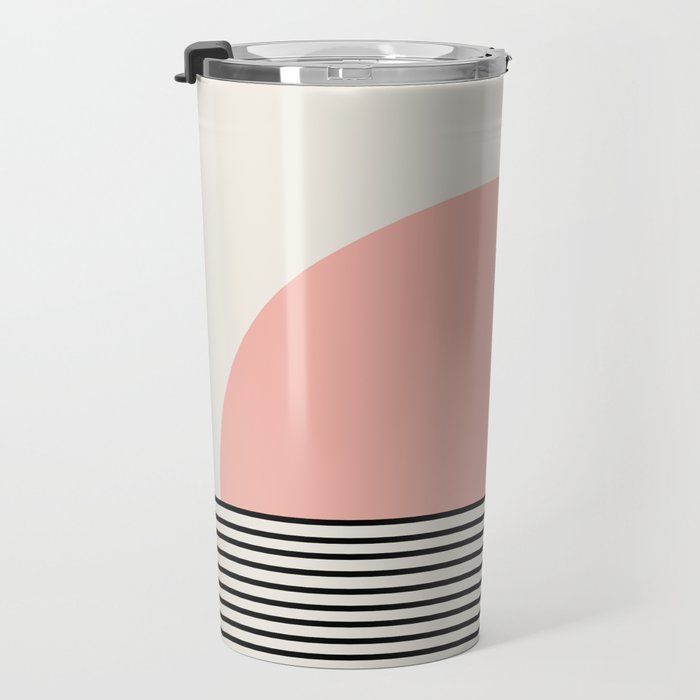 Sunrise Sunset II - Pink Black Travel Mug Gallery Image 3