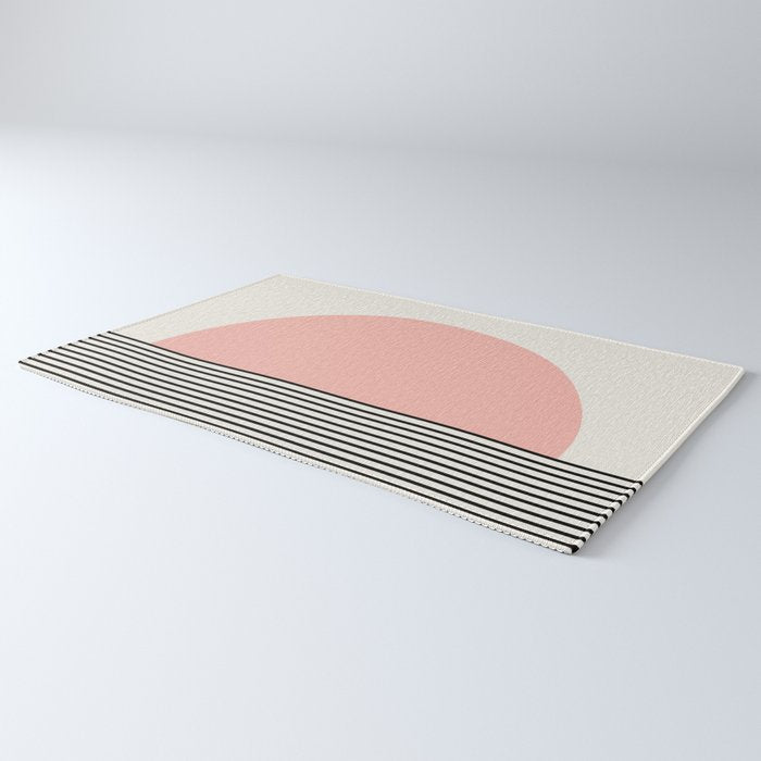 Sunrise Sunset II - Pink Black Rug Gallery Image 3