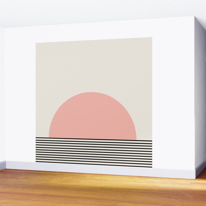 Sunrise Sunset II - Pink Black Wall Mural Gallery Image 2