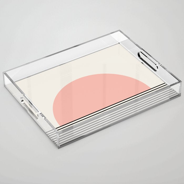 Sunrise Sunset II - Pink Black Acrylic Tray Gallery Image 1