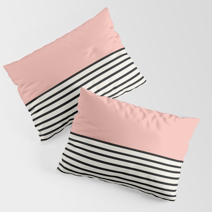 Sunrise Sunset II - Pink Black Pillow Sham Gallery Image 3