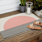 Sunrise Sunset II - Pink Black Outdoor Rug Gallery Image 2