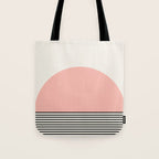 Sunrise Sunset II - Pink Black Tote Bag Gallery Image 1