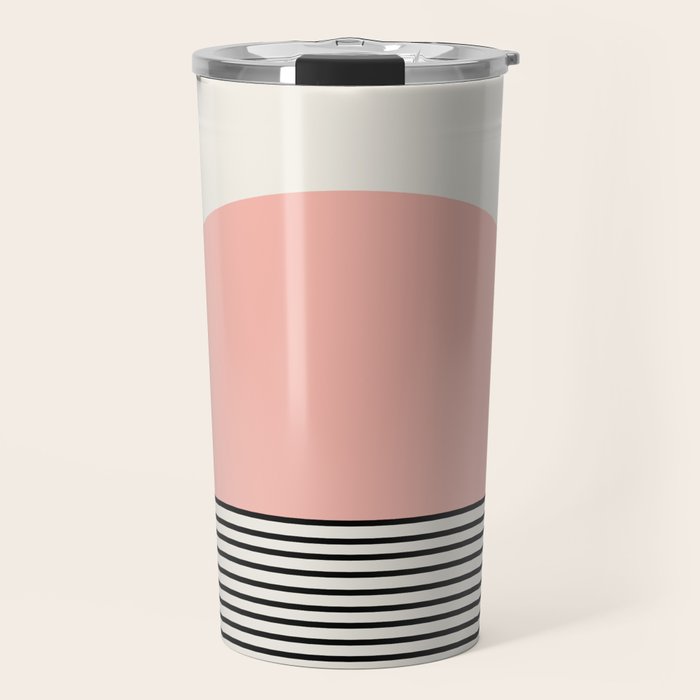 Sunrise Sunset II - Pink Black Travel Mug Gallery Image 1