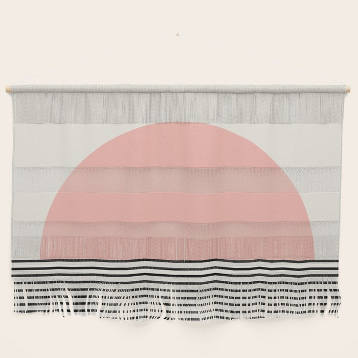 Sunrise Sunset II - Pink Black Wall Hanging Gallery Image 1