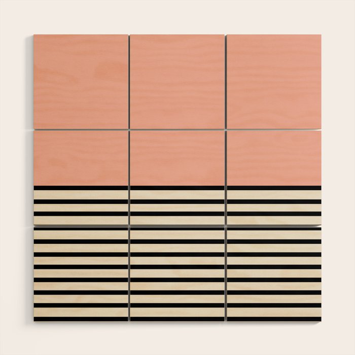 Sunrise Sunset II - Pink Black Wood Wall Art Gallery Image 1
