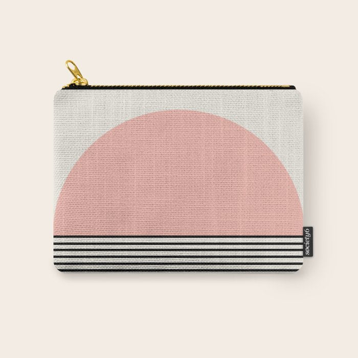 Sunrise Sunset II - Pink Black Carry All Pouch Gallery Image 1