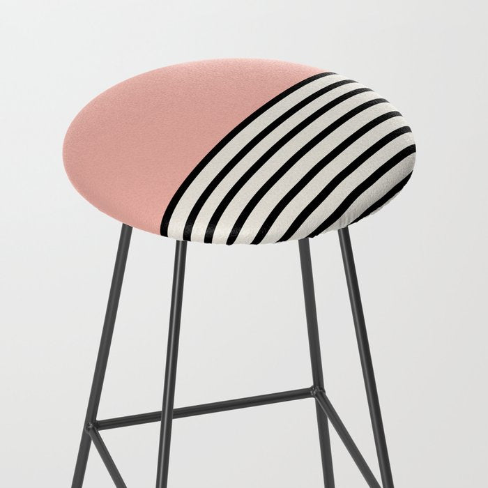 Sunrise Sunset II - Pink Black Stool Gallery Image 2
