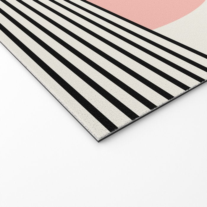 Sunrise Sunset II - Pink Black Welcome Mat Gallery Image 2