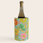 Drippy Daisy Dreamscape - Electric on Blue Wine Chiller Gallery Image 1