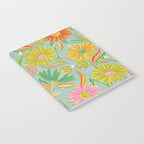 Drippy Daisy Dreamscape - Electric on Blue Notebook Gallery Image 2