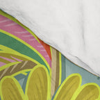 Drippy Daisy Dreamscape - Electric on Blue Comforter Gallery Image 4