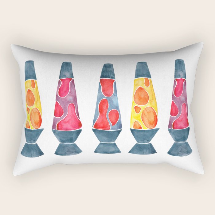 Retro Vibes - Warm Palette Rectangular Pillow Gallery Image 2