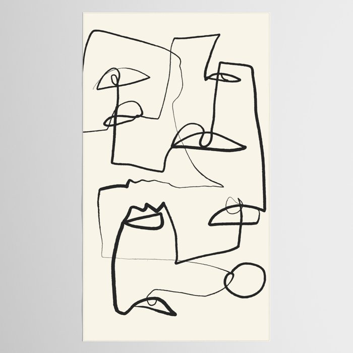 Abstract line art 12 Tablecloth Gallery Image 2