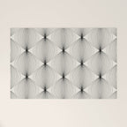 Geometric Orb Pattern - Black and White Welcome Mat Gallery Image 1