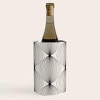 Geometric Orb Pattern - Black and White Wine Chiller Gallery Image 1