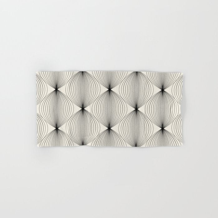 Geometric Orb Pattern - Black and White Towels Gallery Image 1